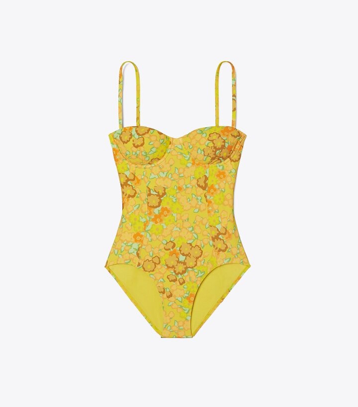 Printed Underwire One Piece Swimsuit Womens Designer One Pieces Tory Burch 