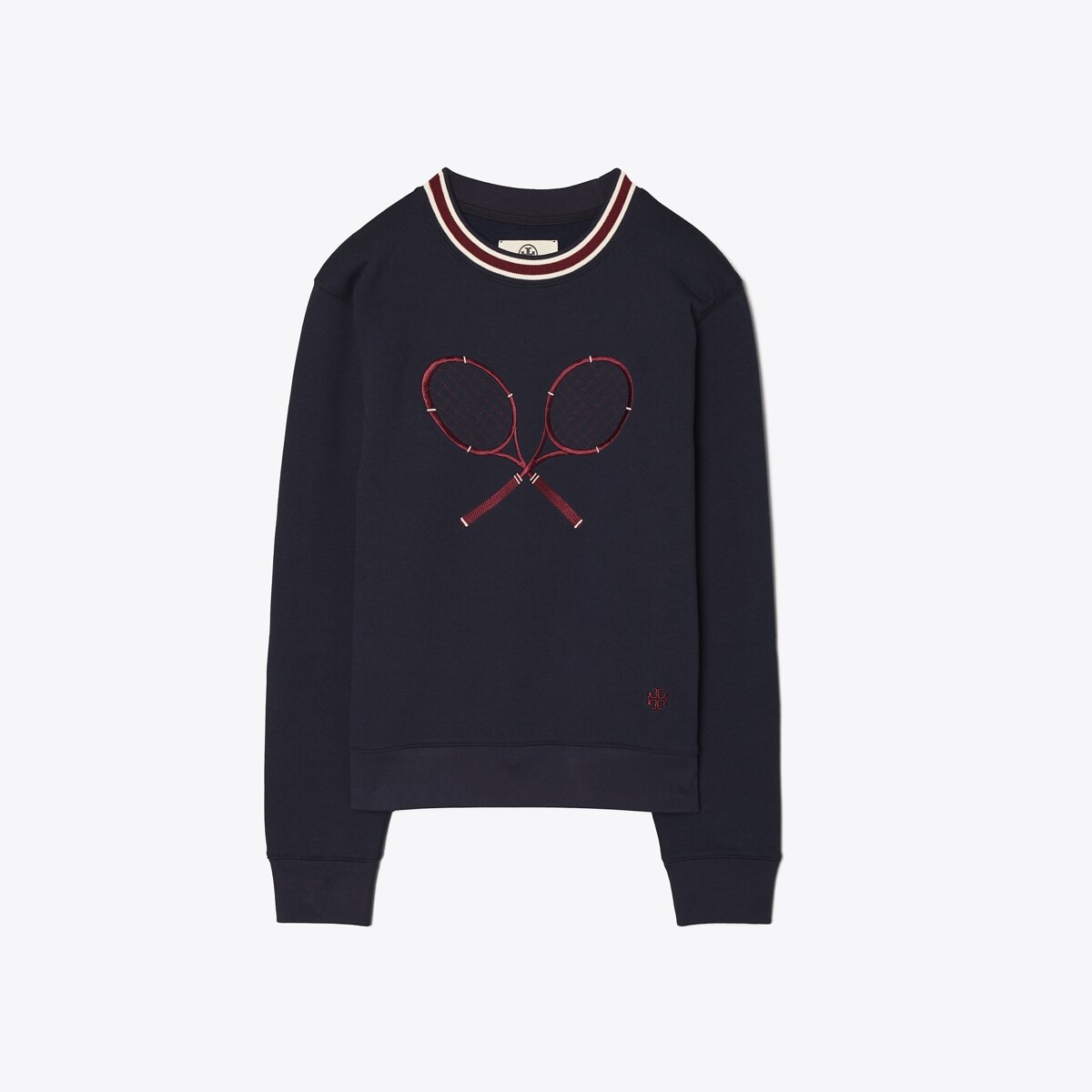 Racquet-Embroidered French Terry Crew 