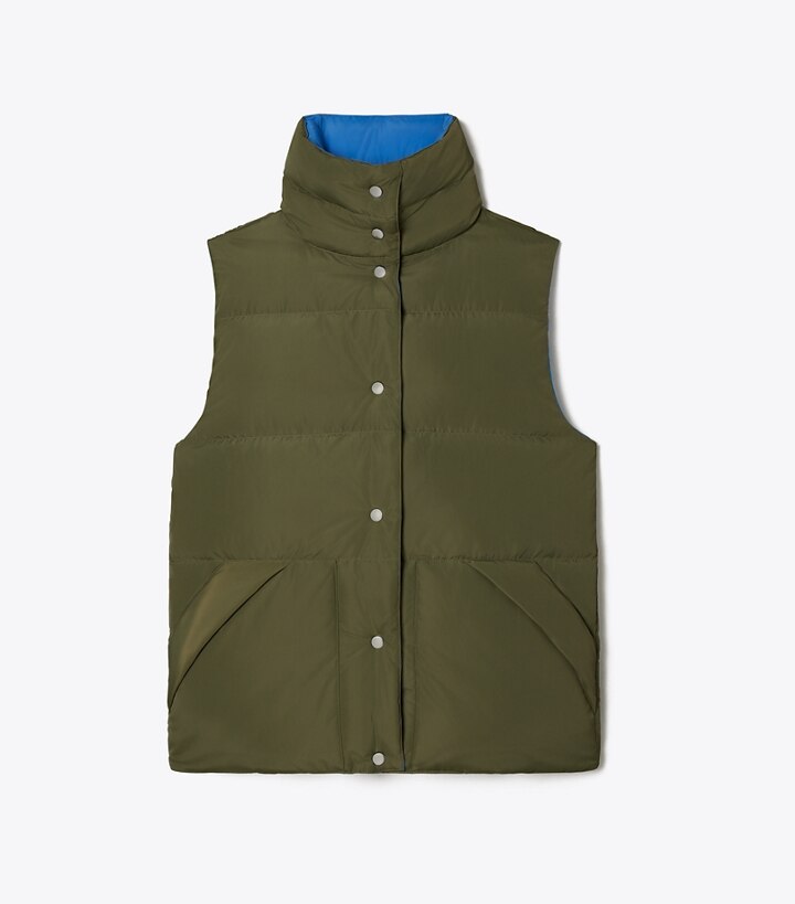 olive down vest