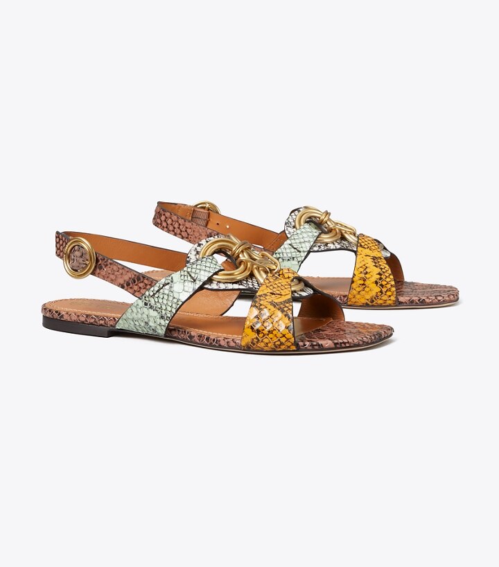 tory burch snake skin sandals