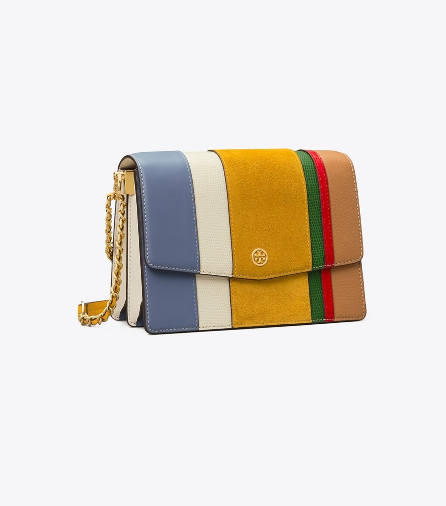 Tory Burch ROBINSON BALLOON STRIPE CONVERTIBLE SHOULDER BAG