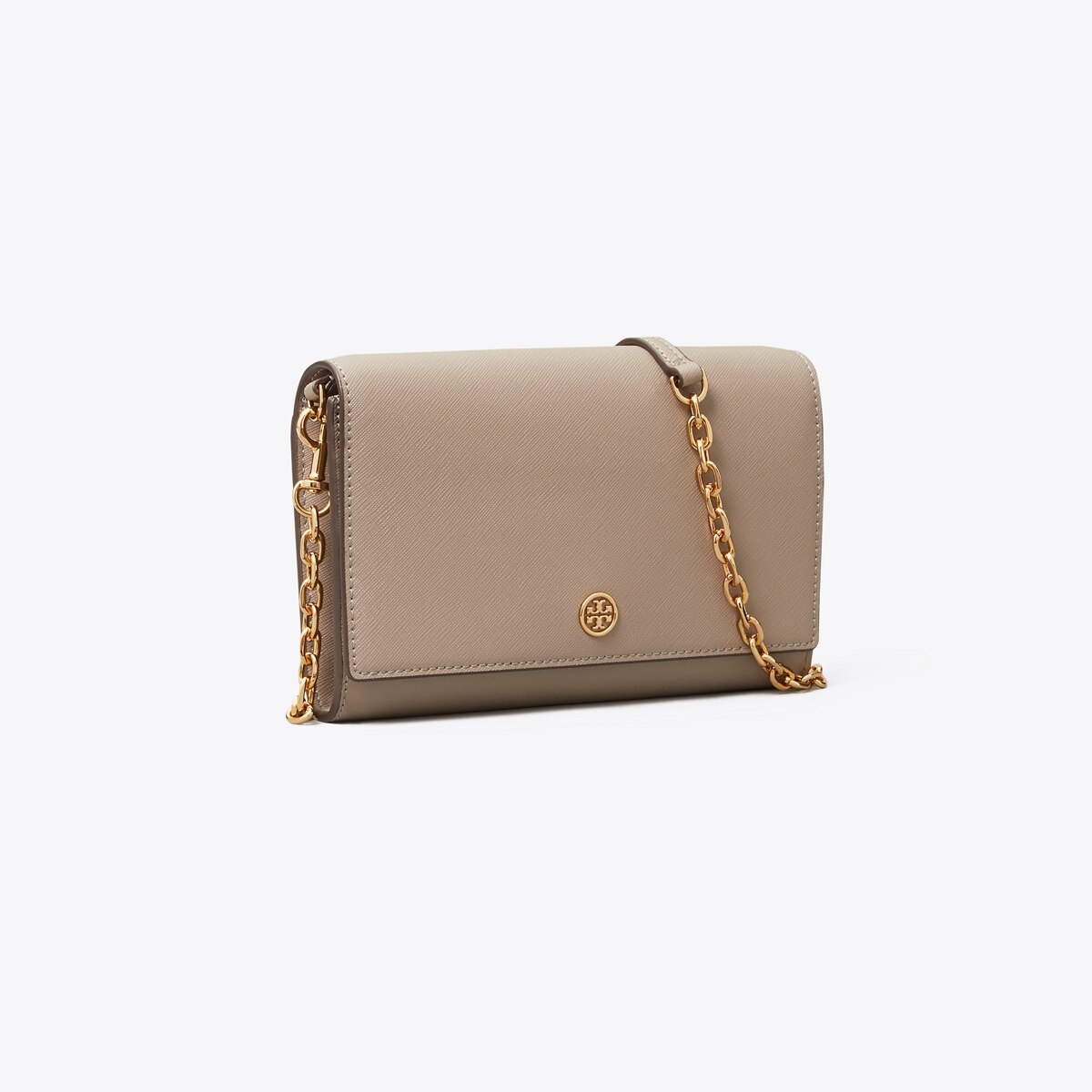 tory burch robinson chain wallet white
