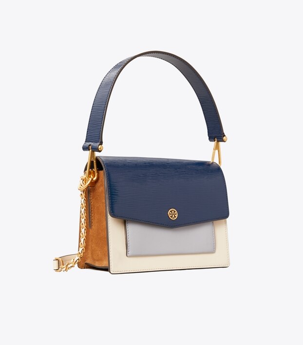 tory burch georgia leather flap shoulder bag