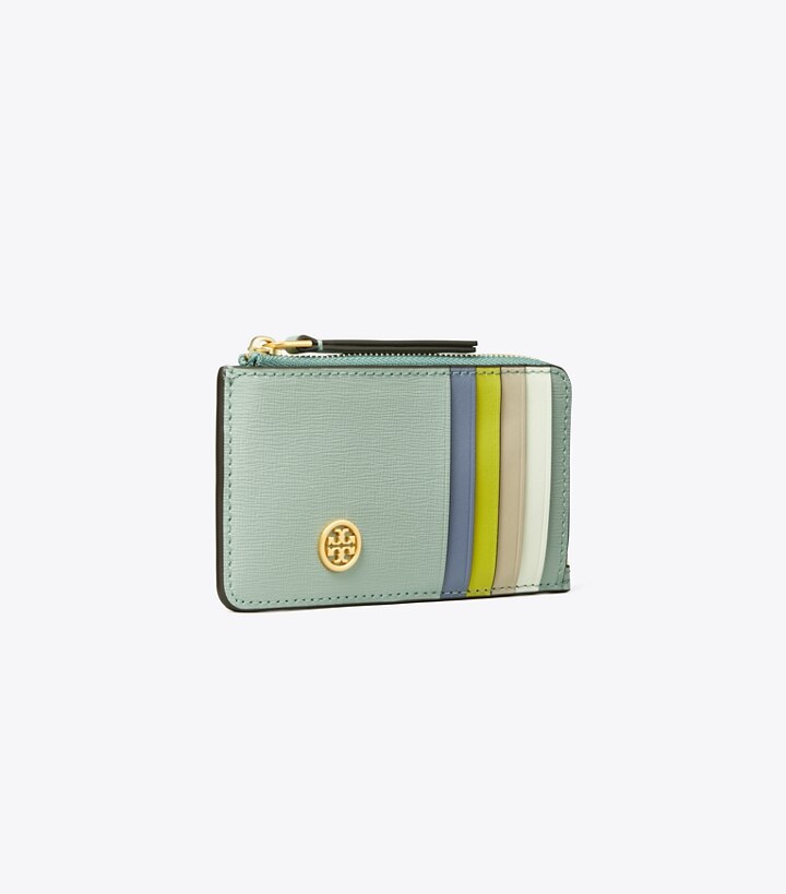 zip card case in colorblock