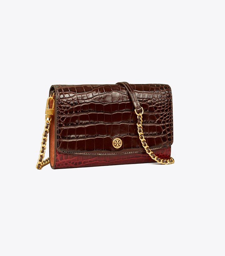 Robinson Embossed Color-Block Chain Wallet: Women's Designer Mini Bags ...