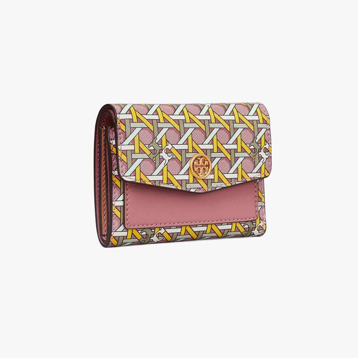 robinson color block flap mini wallet