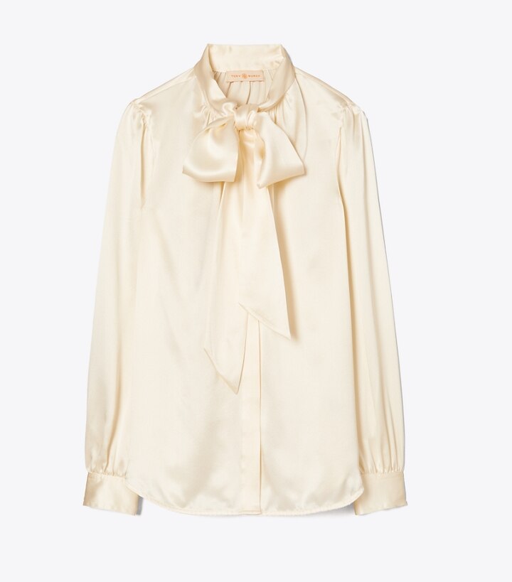 Satin Bow Blouse: Women's Designer Tops | Tory Burch