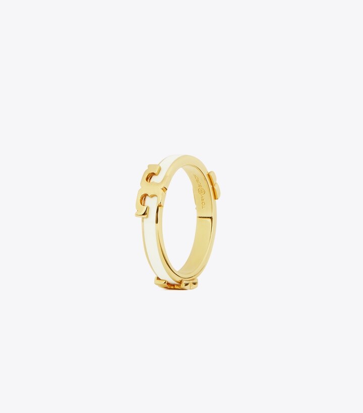 Serif-T Enameled Stackable Ring: Women's Jewelry | Rings | Tory 
