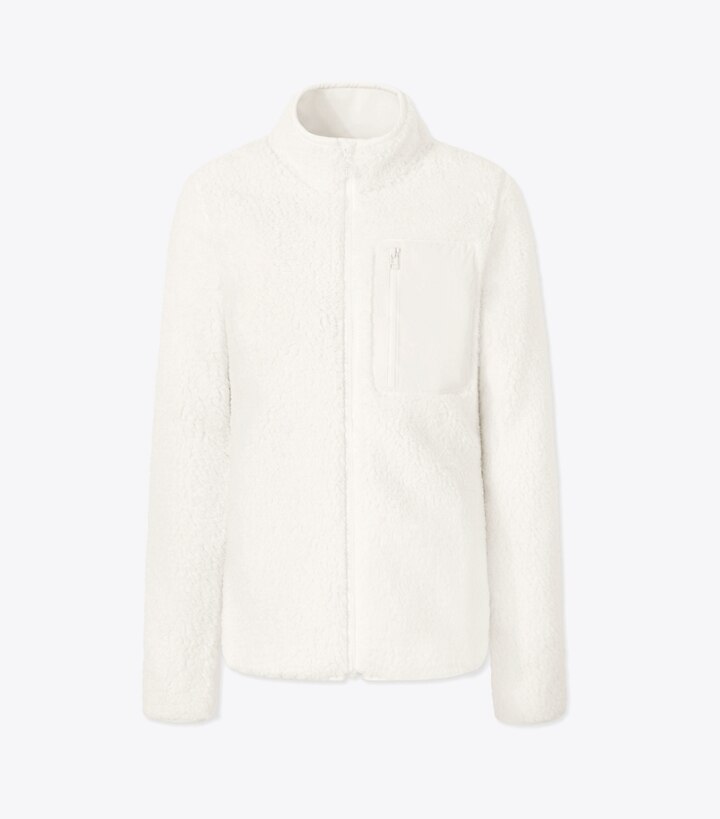 tory burch sherpa fleece jacket