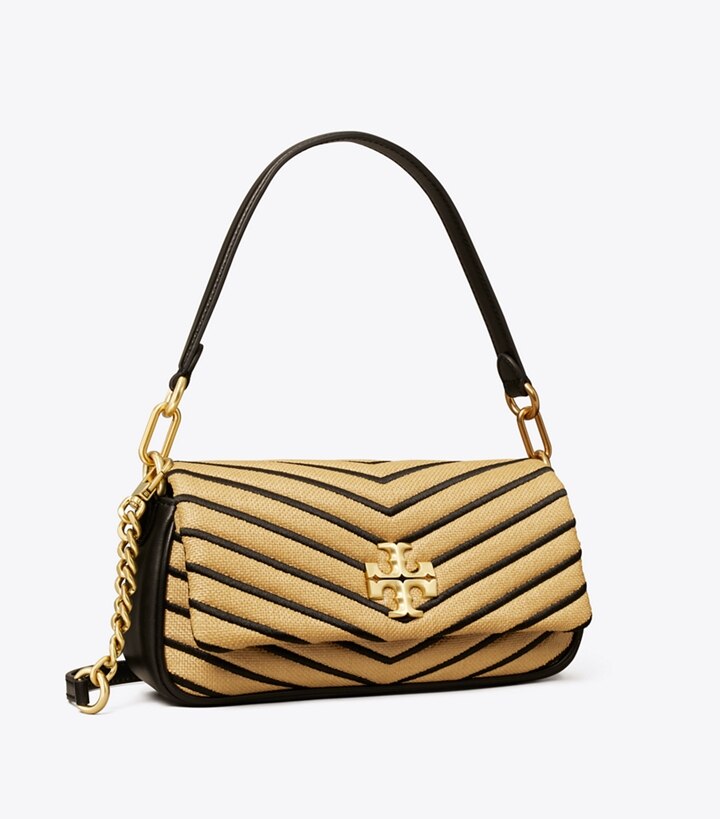 Shoulder Bag piccola Kira morbida in paglia con pattina: Donna Borse |  Borse a Tracolla | Tory Burch IT