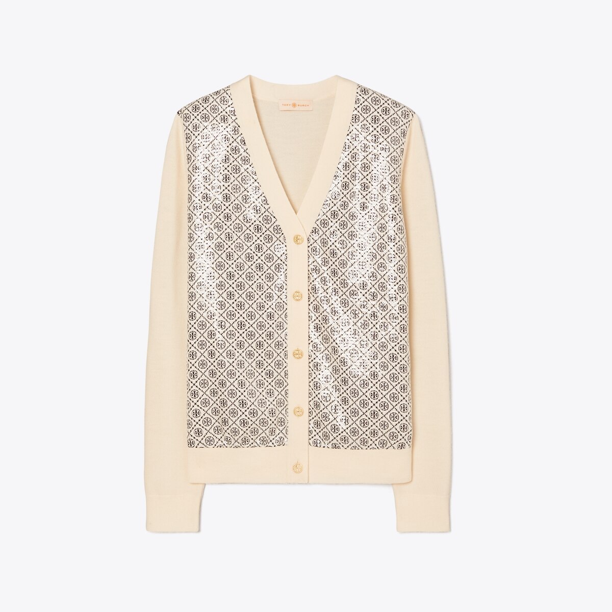 tory burch silk front cardigan