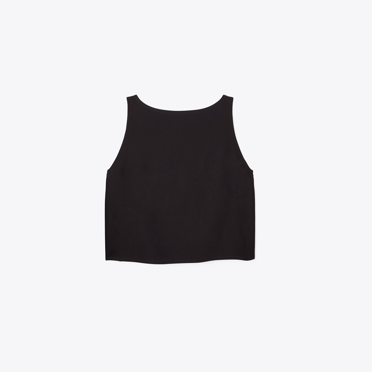 black satin shell top