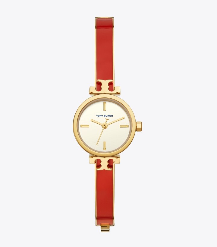 TORY BURCH 赤 レザー アナログ時計 TORY BURCH（トリーバーチ）の「トリーバーチ 腕時計 レディース