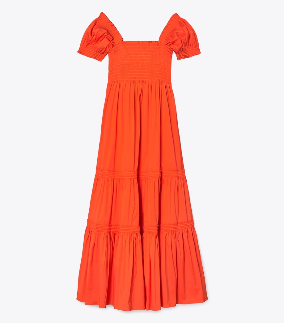 Tory Burch Smocked Midi Dress