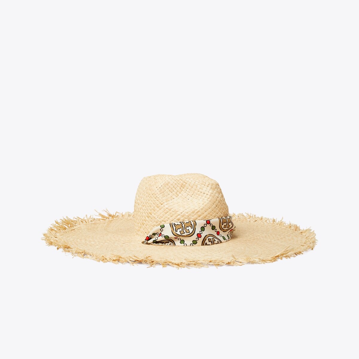 Straw Hat with Tie: Women's Designer 