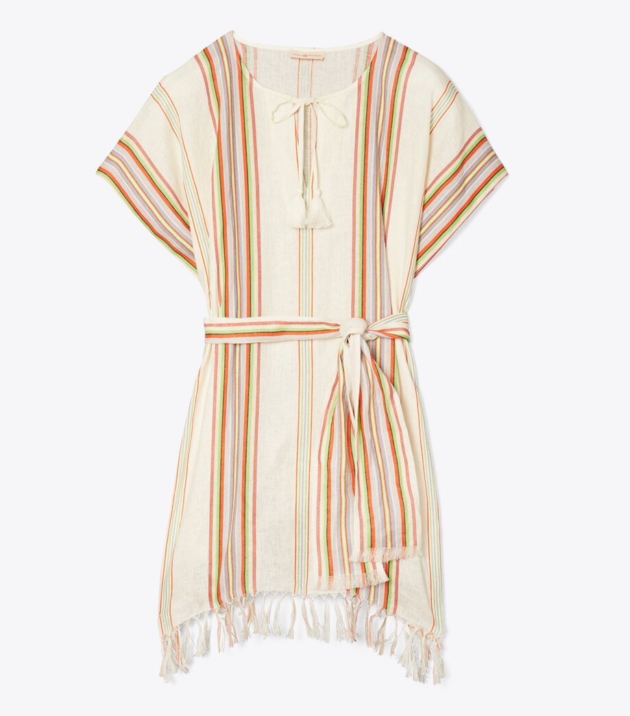 Tory Burch Striped Belted Tunic Dress