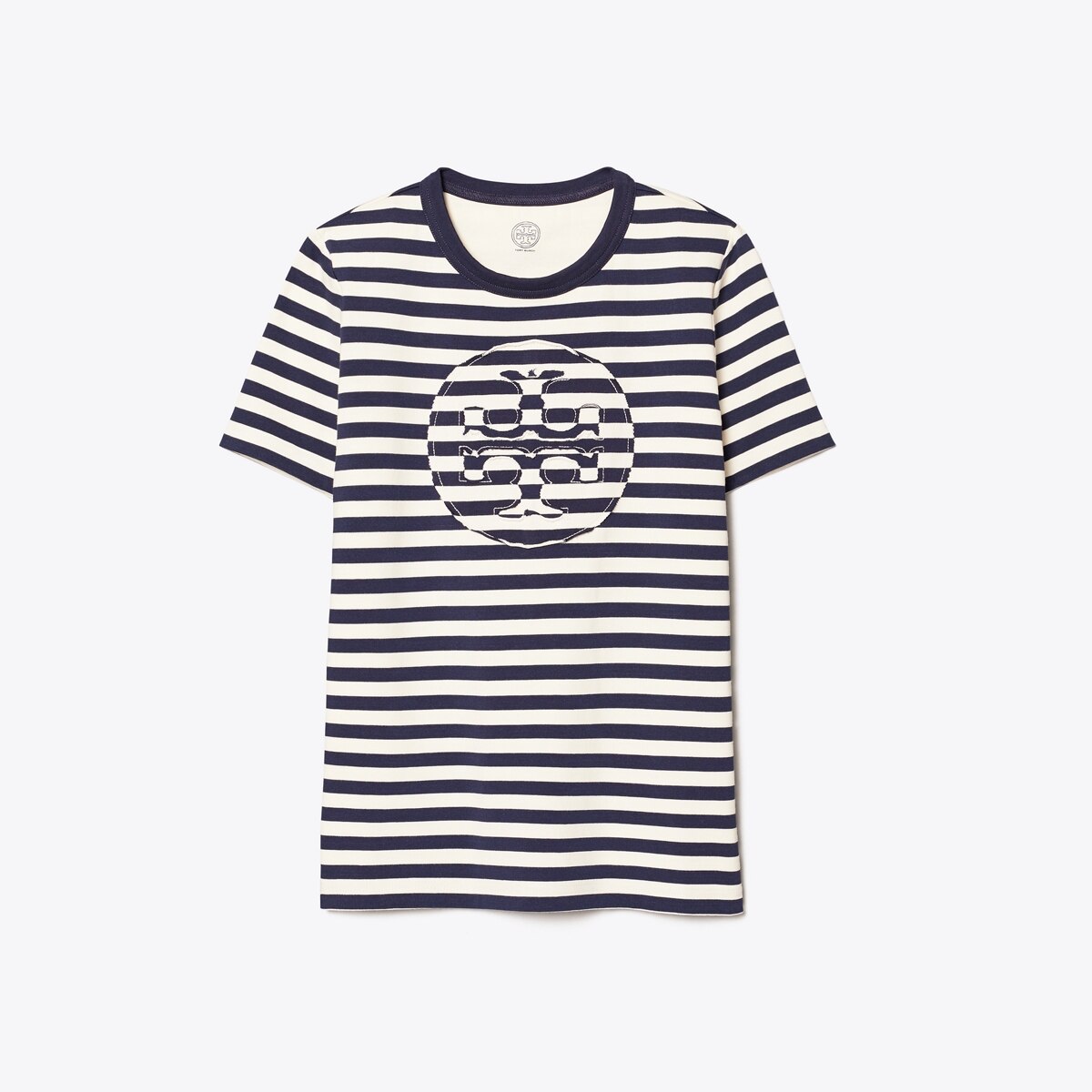 Striped Logo T-Shirt: Women's Designer Tops | Tory Burch