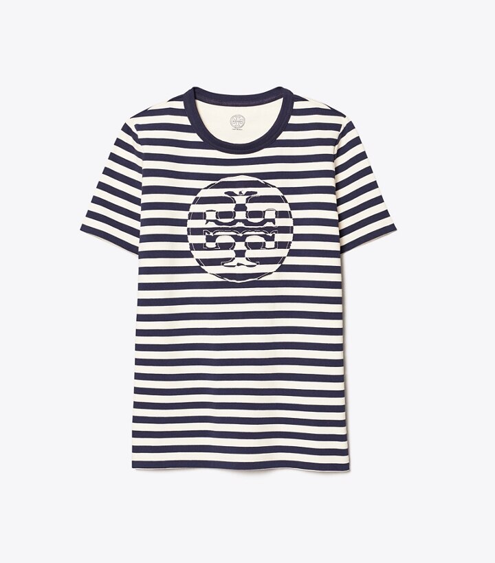 Striped Logo T-Shirt: Women's Designer ...