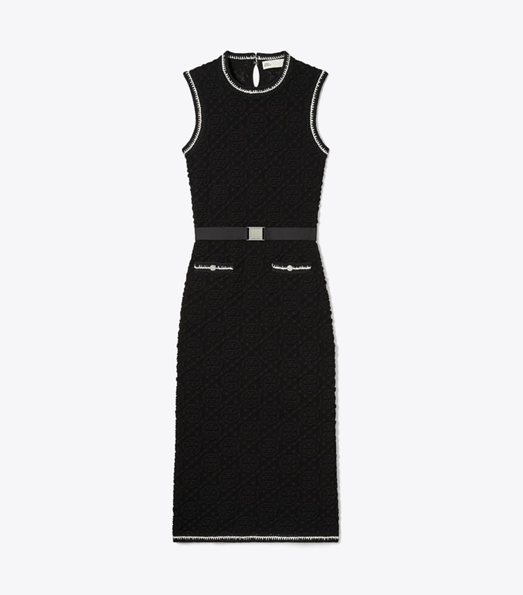 Tory Burch designer kleider Ärmelloses Pointelle-Strickkleid aus Baumwolle in Black front