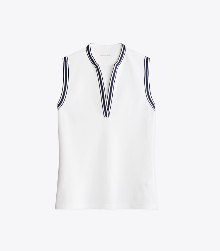 Tory Sport designer oberteile Ärmelloses Tunika-Top in Snow White front