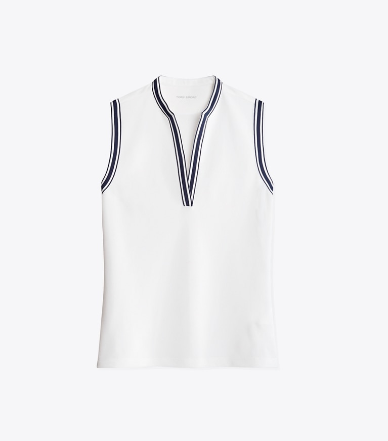 Tory Sport designer oberteile Ärmelloses Tunika-Top in Snow White front