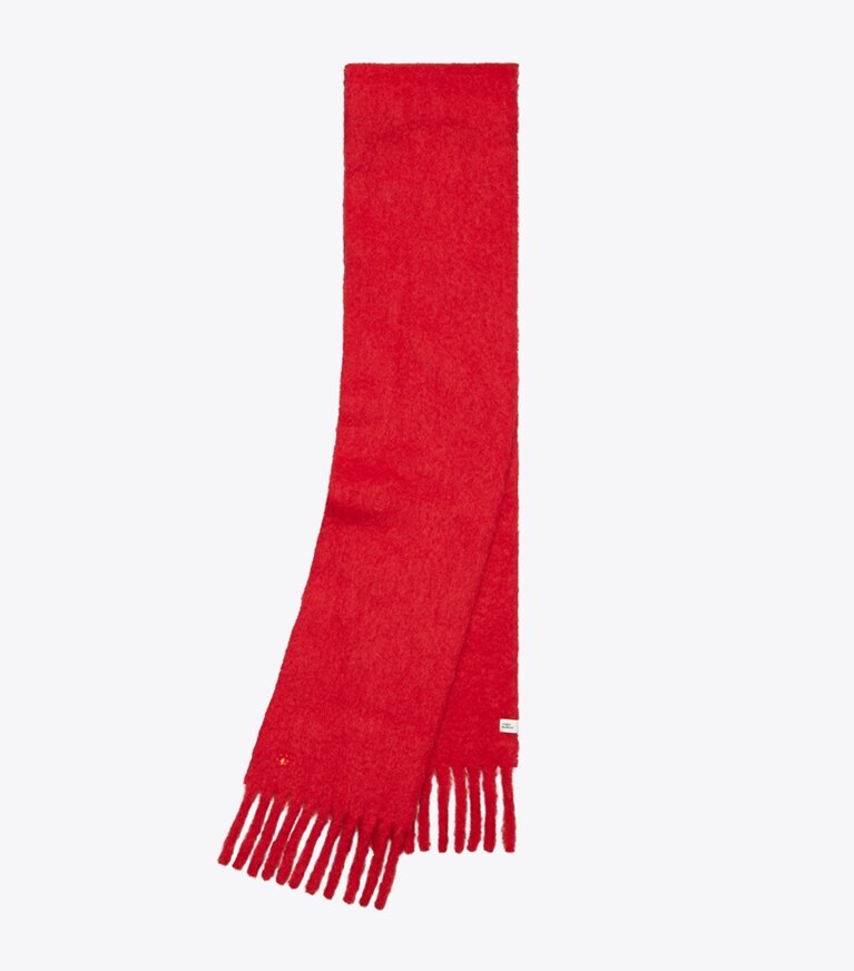 Tory Burch designer écharpes Écharpe en mohair in Red folded