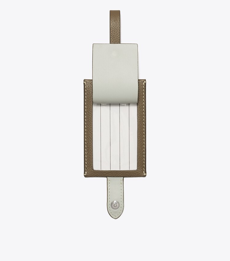 Tory Burch designer accessoires voyage Étiquette à bagage in Wild Mushroom dessus