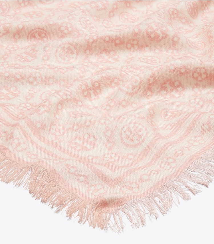 Tory Burch designer écharpes Étole florale T Monogram in Pink T Monogram informations