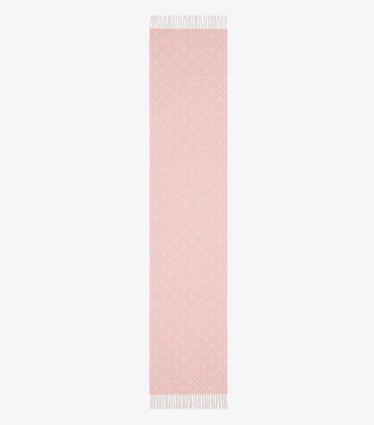 Tory Burch designer écharpes Étole T Monogram in Pink dessus