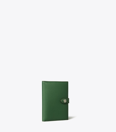 Tory Burch designer accessoires voyage Étui pour passeport in Dark Kale angle