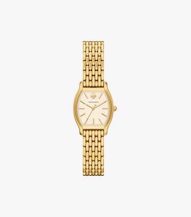 Tory Burch designer ストラップウォッチ エレノア スモール カーブ ウォッチ in IVORY/GOLD front