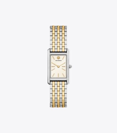 Tory Burch designer ストラップウォッチ エレノア スリム ウォッチ in IVORY/TWO-TONE front