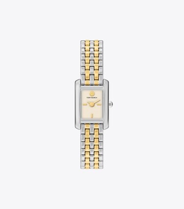 Tory Burch designer ストラップウォッチ エレノア ミニ ウォッチ in IVORY/TWO-TONE front