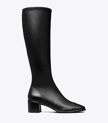 Tory Burch designer ニーハイブーツ キャップトゥ ニーハイブーツ dans PERFECT BLACK de côté