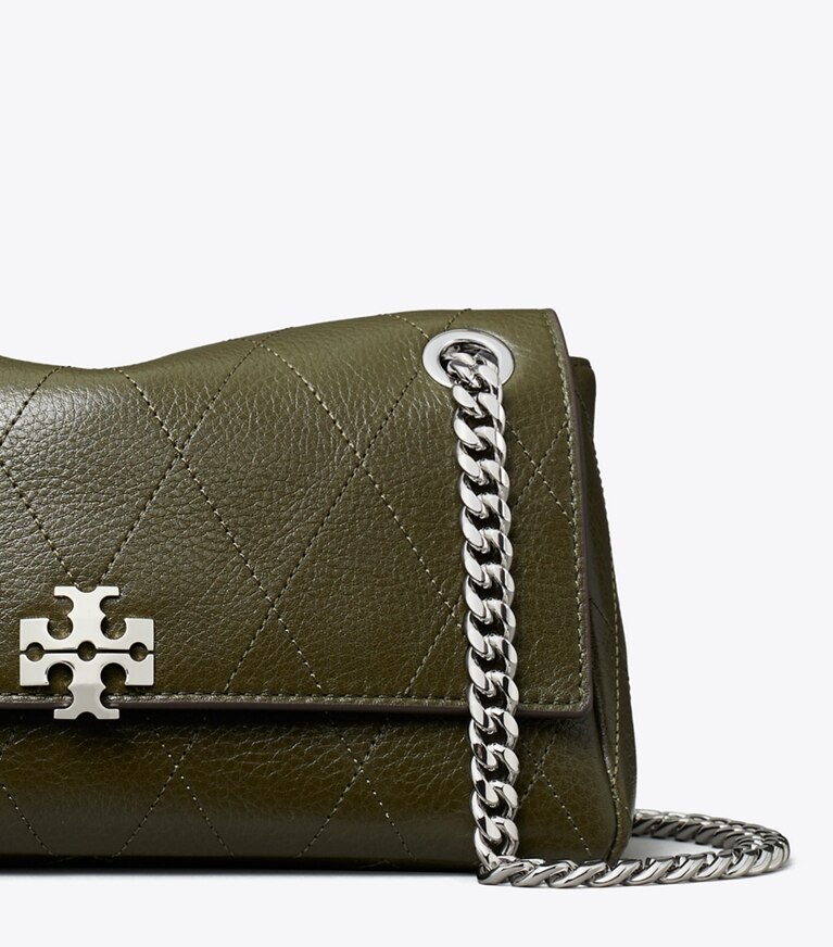 Tory Burch designer ショルダーバッグ チャーリー キルト スモール ショルダーバッグ in Dark Olive detail