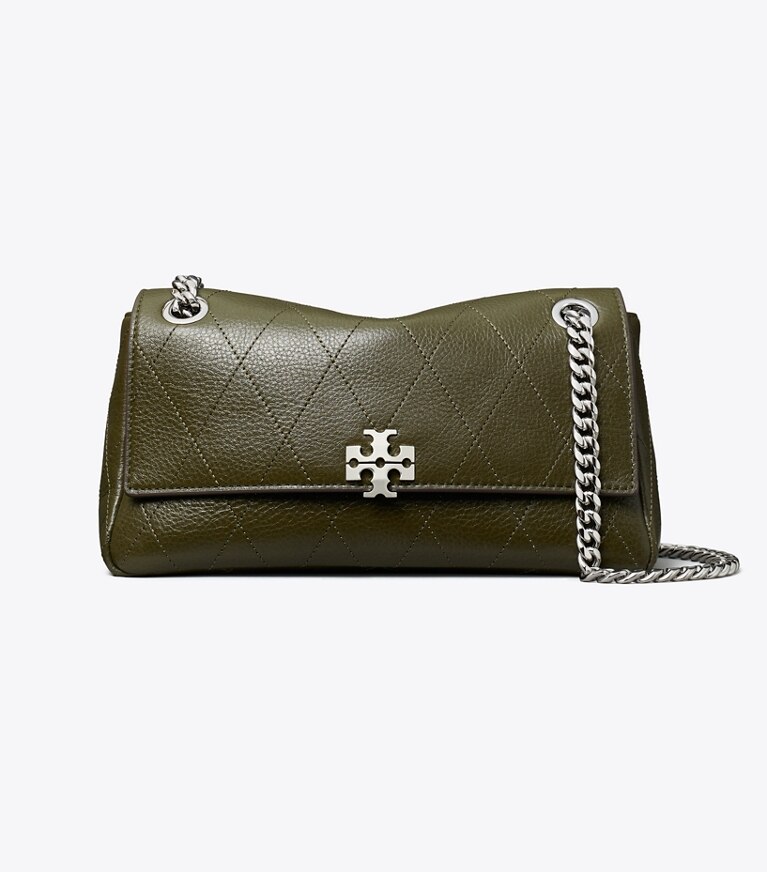 Tory Burch designer ショルダーバッグ チャーリー キルト スモール ショルダーバッグ in Dark Olive front