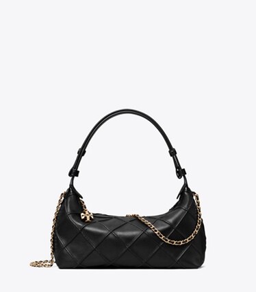 Tory Burch designer クロスボディバッグ フレミング ポシェット バッグ in Black front
