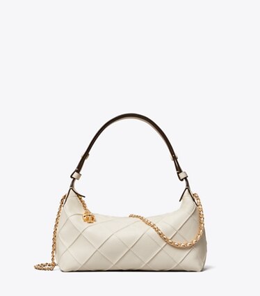 Tory Burch designer クロスボディバッグ フレミング ポシェット バッグ in Light Cream front