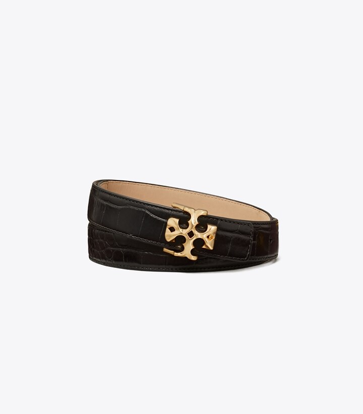 1 Kira Embossed Logo Belt: Women's Designer Belts