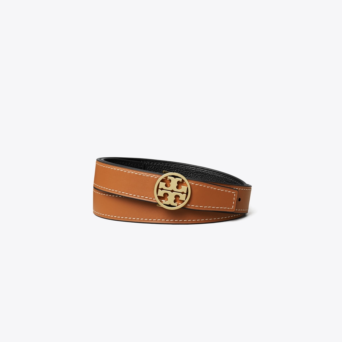 TORY BURCH Pebbled leather reversible belt XS BLACK NEW CUOIO Missing Buckle Tory Burch Women main image 2