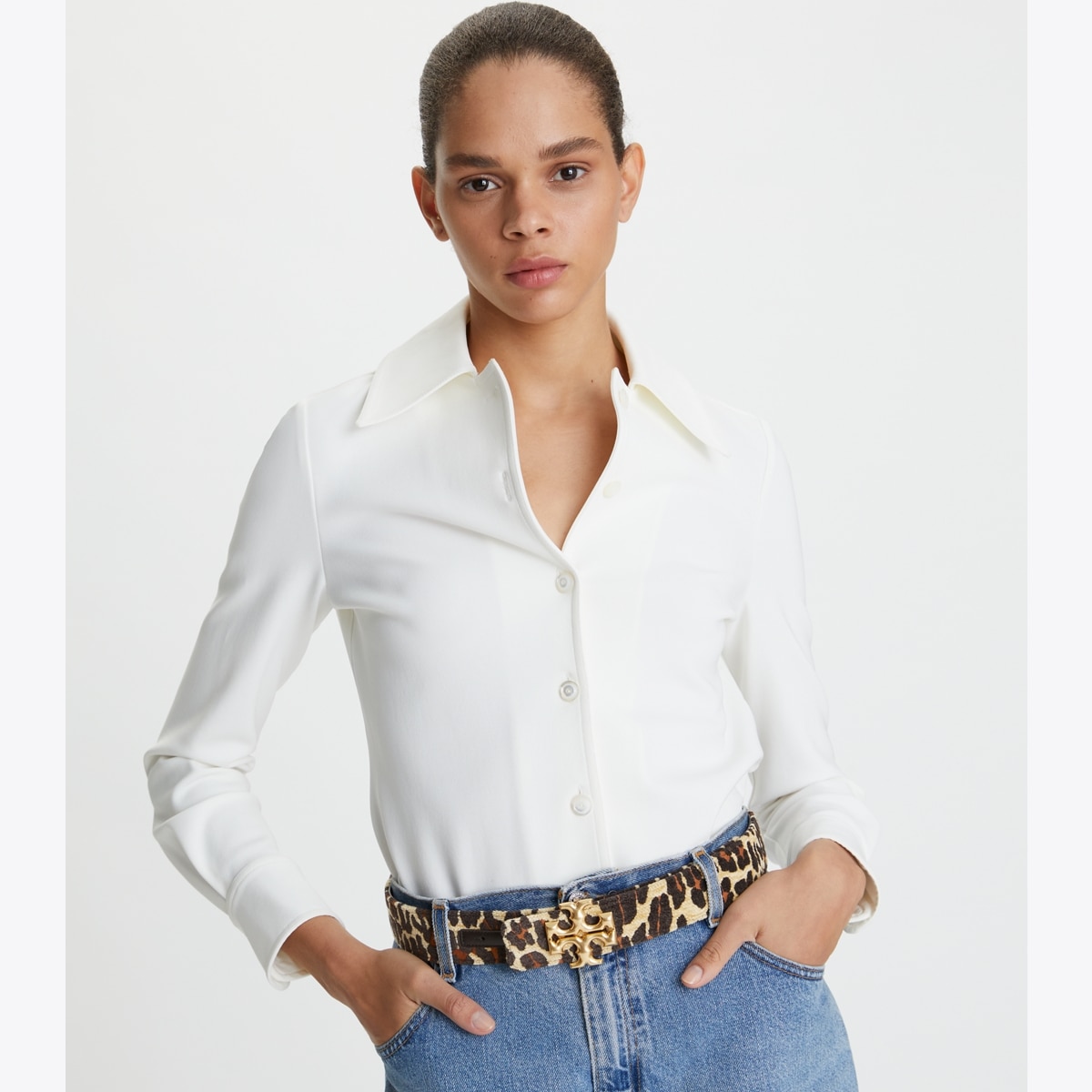 1.5” Eleanor Leopard Belt: Women display picture 1