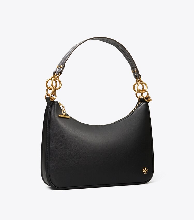 Tory Burch designer schultertaschen 151 Mercer Crescent Bag in Black angle
