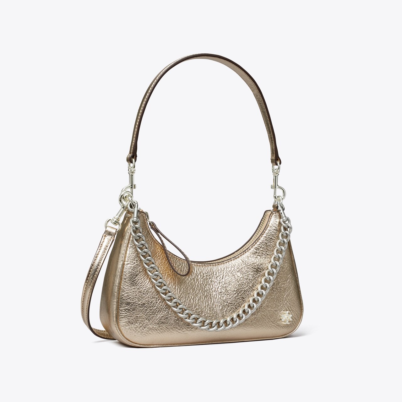 151 Mercer Metallic Small Crescent Bag: Women's Designer Crossbody Bags