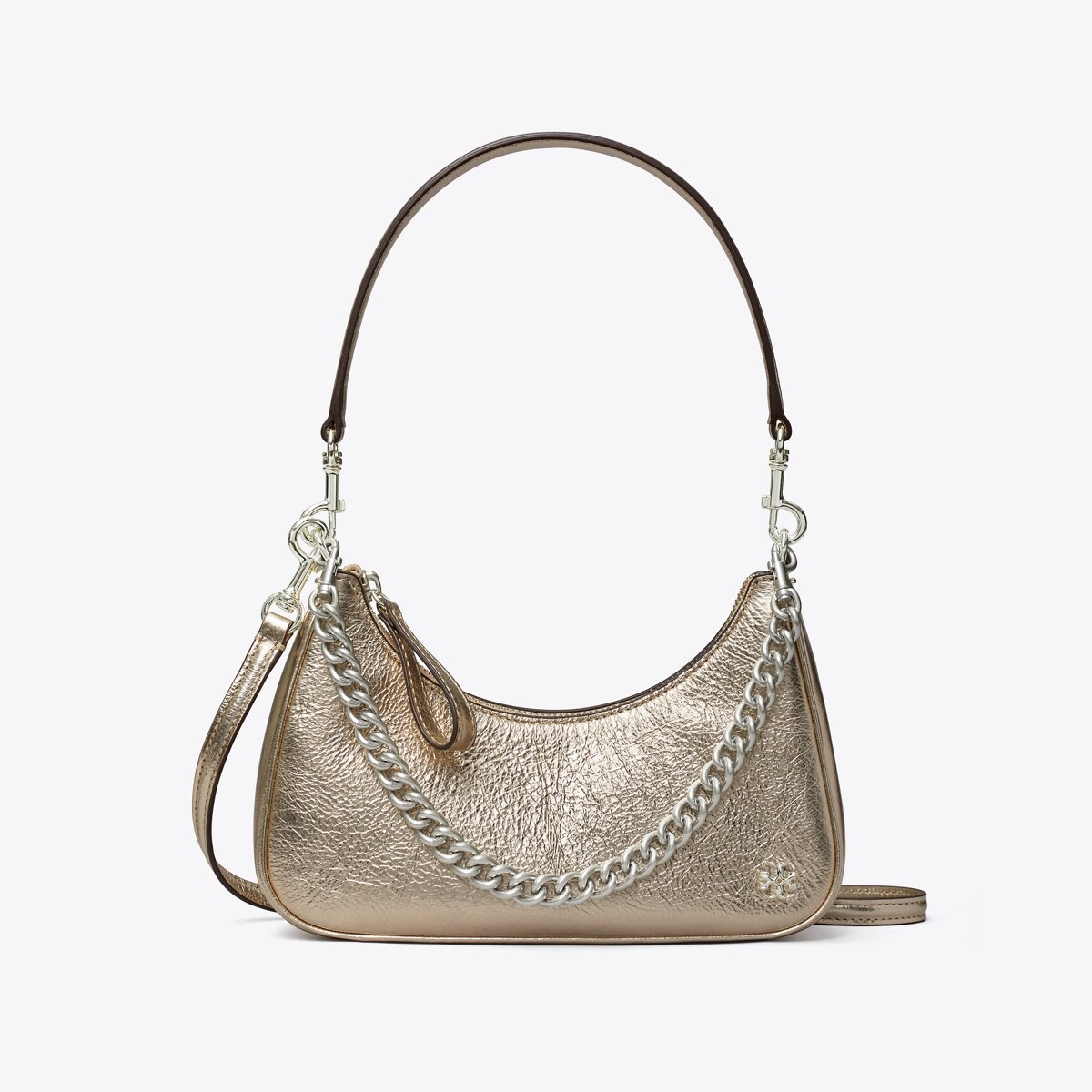 151 Mercer Metallic Small Crescent Bag: Women's Designer