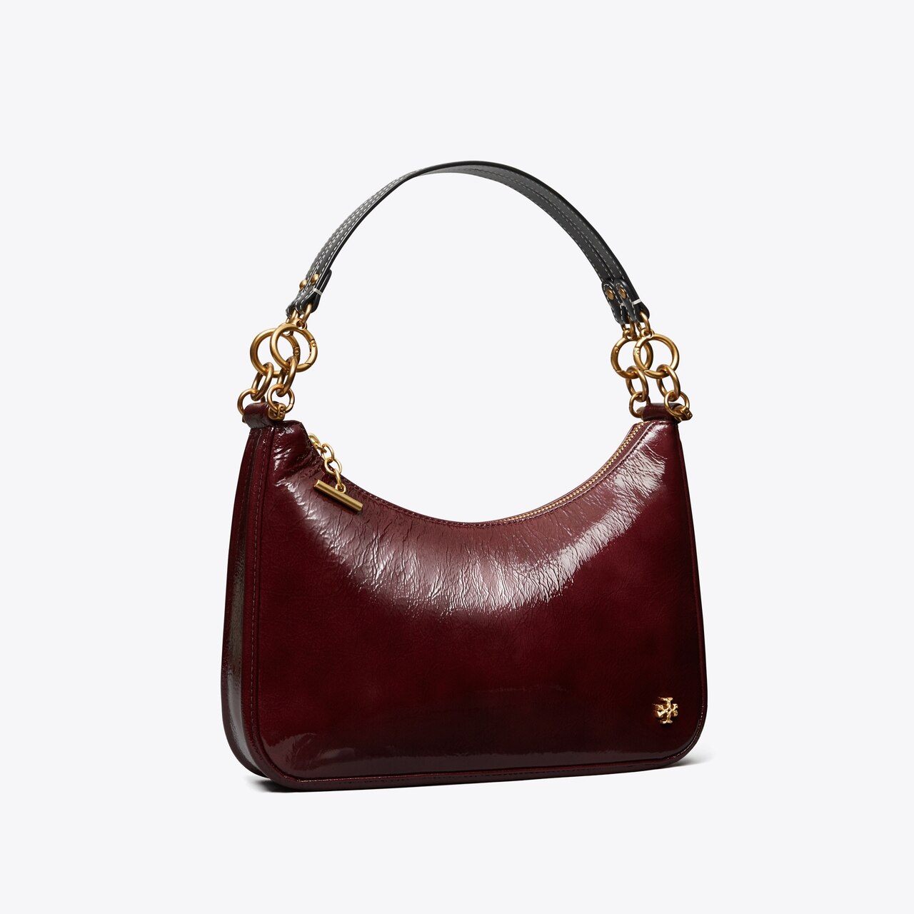 151 Mercer Patent Quilt Small Crescent Bag: Women's Designer Crossbody Bags