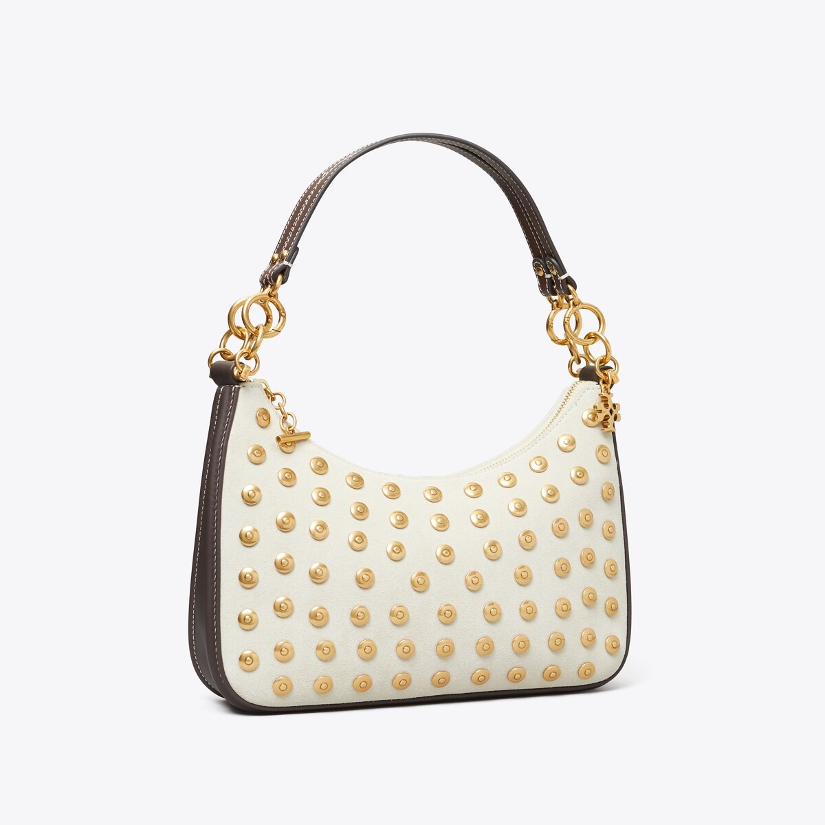 151 Mercer Studded Suede Crescent Bag: Women's Designer Shoulder Bags | Tory  Burch