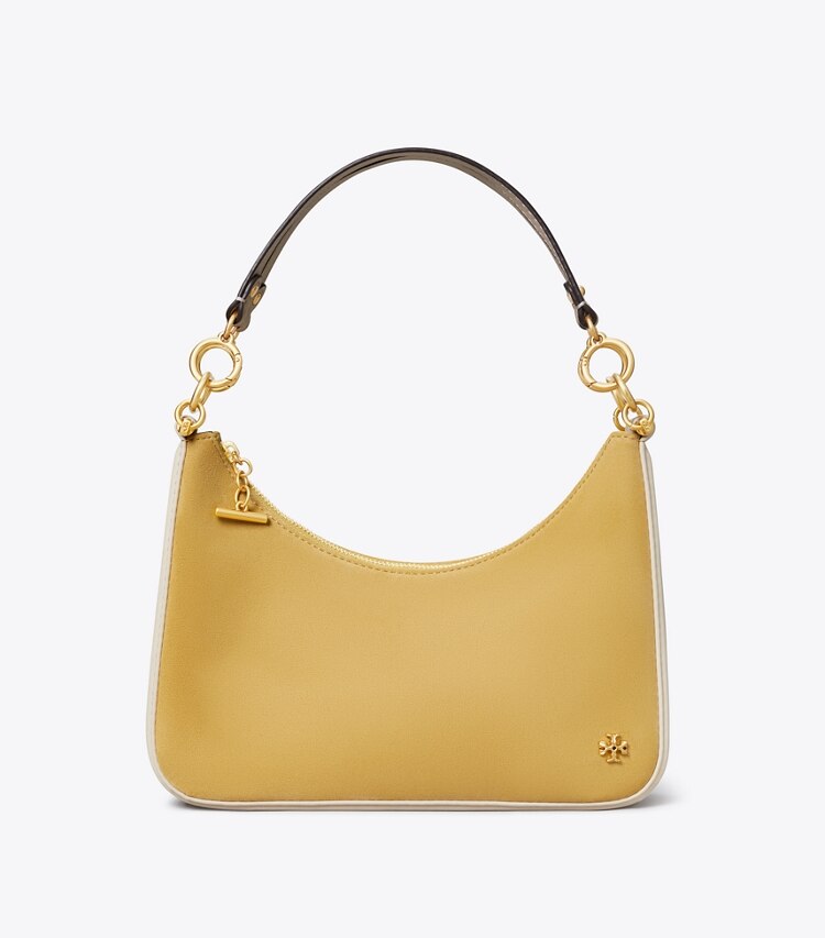 Tory Burch designer shoulder bags 151 Mercer Suede Crescent Bag in CORNBREAD front