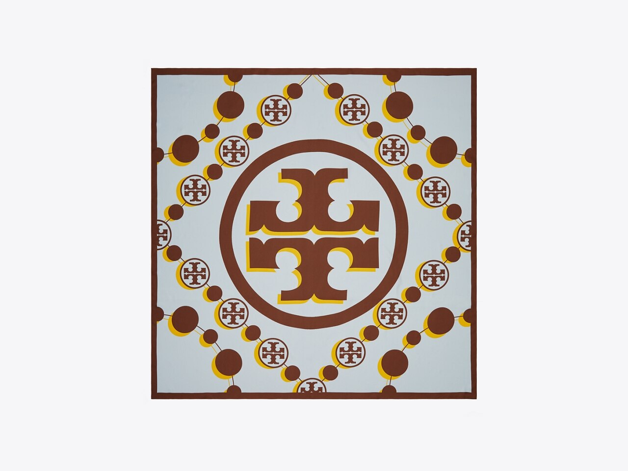 Tory Burch Decorative T-Monogram Silk Square Scarf