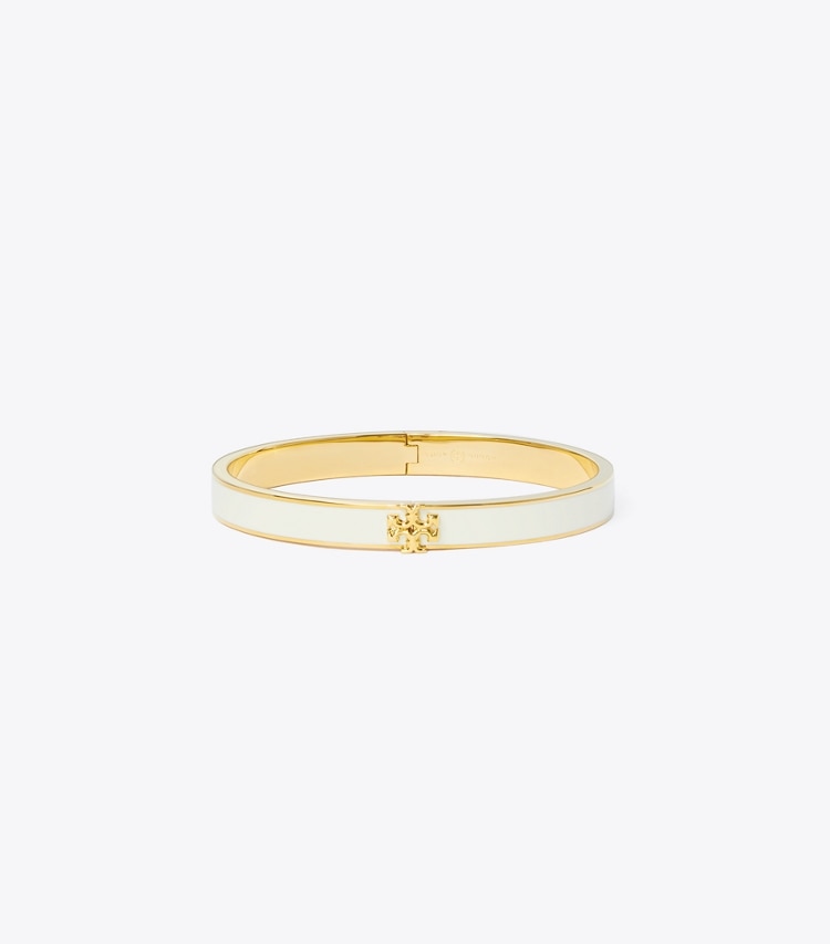 Tory Burch designer armbänder 7 mm breites Kira Armband mit Emaille in Tory Gold / New Ivory front