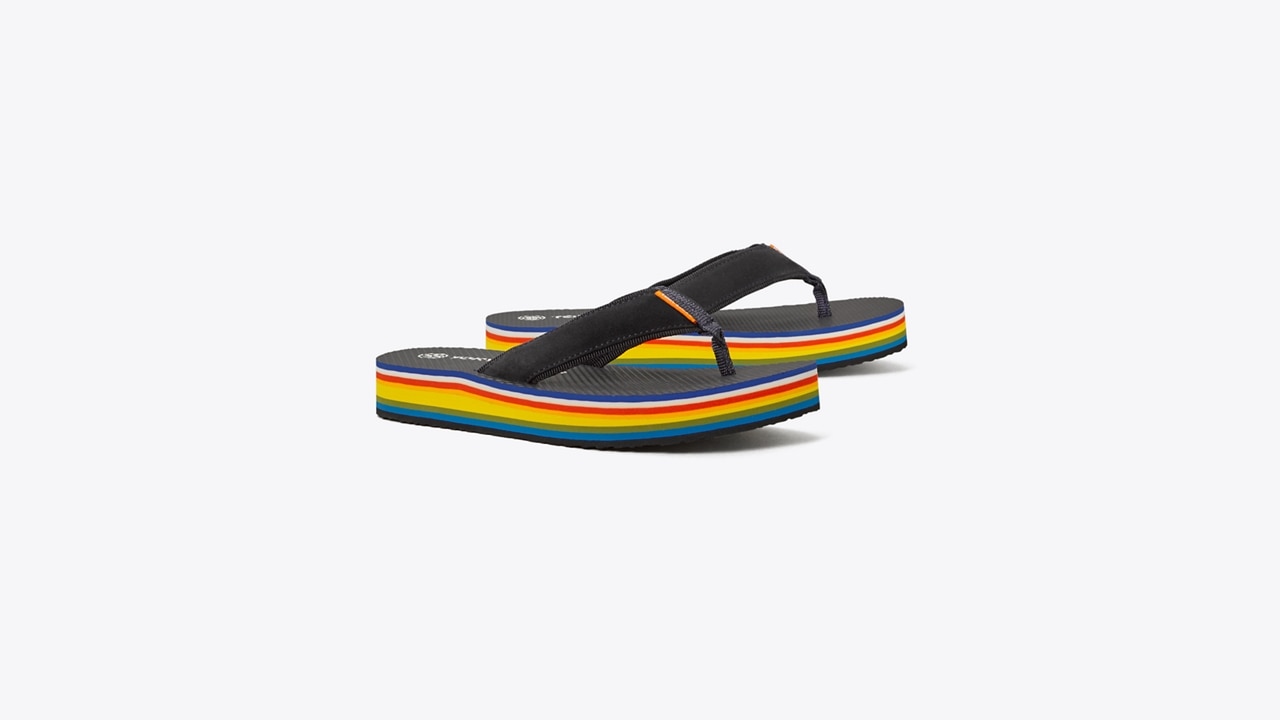 Vintage rainbow flip flops hot sale